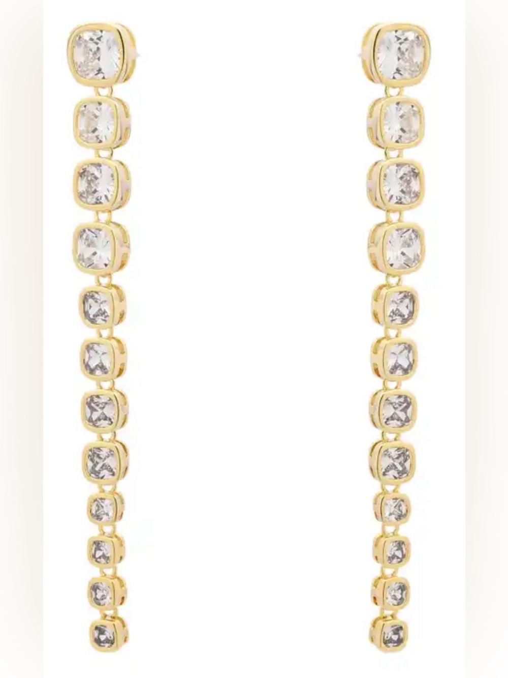 Eye Candy Graduated Linear Drop Crystal Earrings